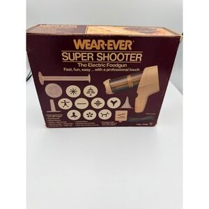 Wear-Ever Super Shooter Electric Food Gun Cookie Press 70123 Vintage COMPLETE